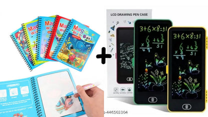 Multi-Use LCD Writing Tablet Pencil Case with magic book