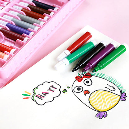 Children Painting 86pc Set Water Color Pen Crayon Oil Pastel Brush Drawing Tool