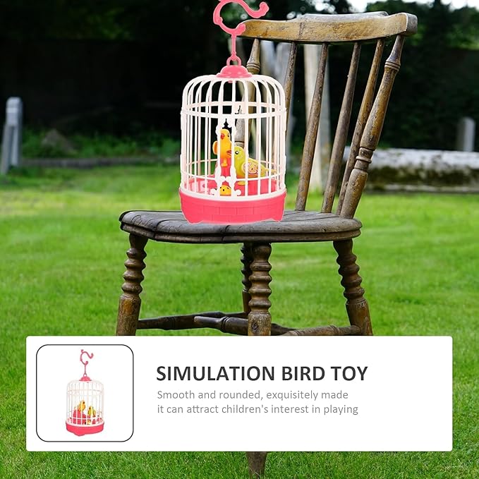 2 in 1 repeating ad Singing Bird Cage Voice Control Electric Bird