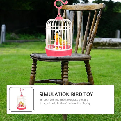 2 in 1 repeating ad Singing Bird Cage Voice Control Electric Bird