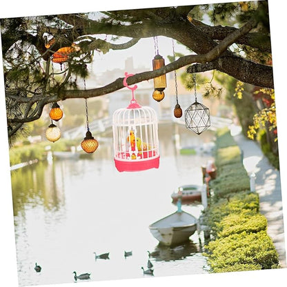 2 in 1 repeating ad Singing Bird Cage Voice Control Electric Bird