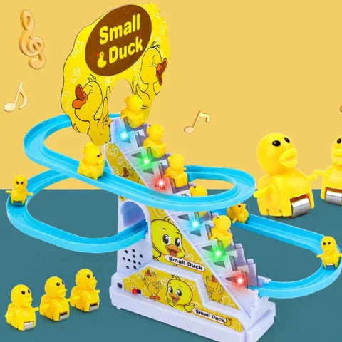Automatic Stair-Slide Funny Duck Toy Set For Kids