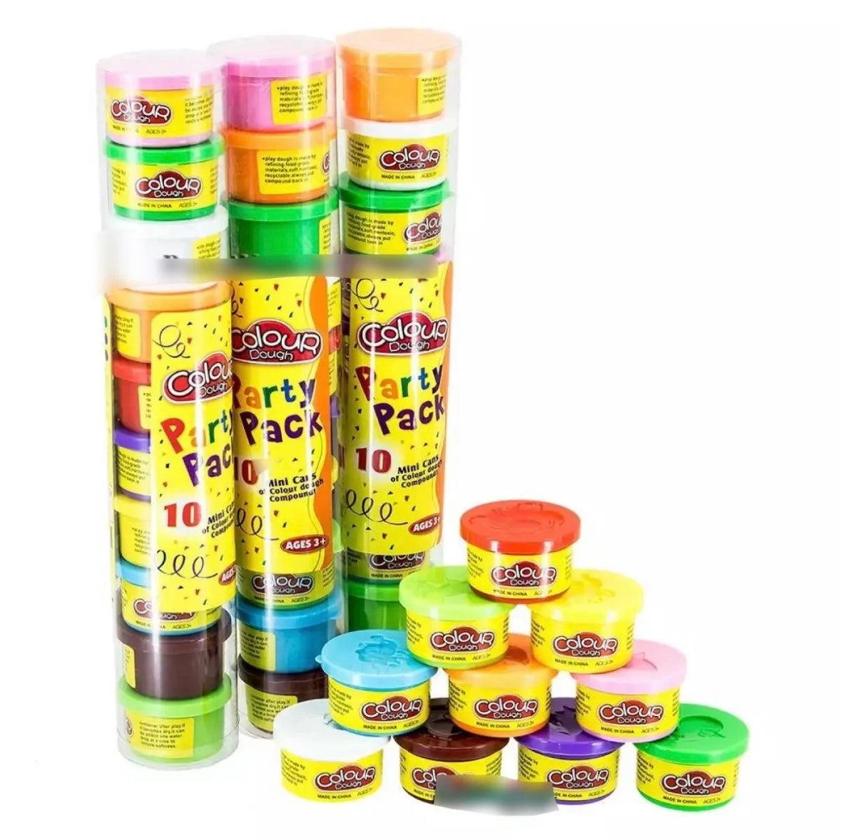 Pack of 10 Pack of Color Dough -
BONUS Dough Cutters & Built-In Molding