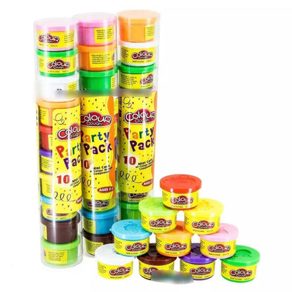 Pack of 10 Pack of Color Dough -
BONUS Dough Cutters & Built-In Molding