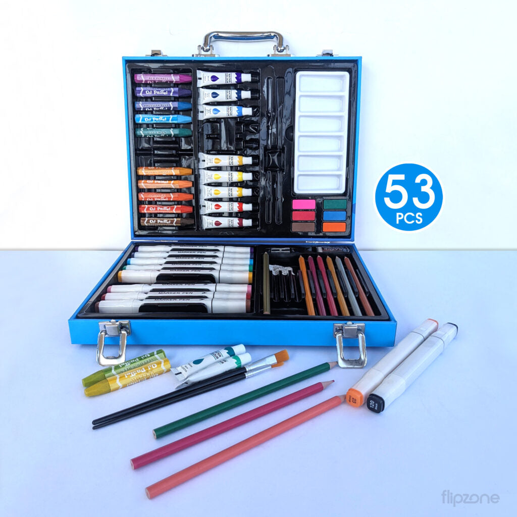 53 pieces brief case art set