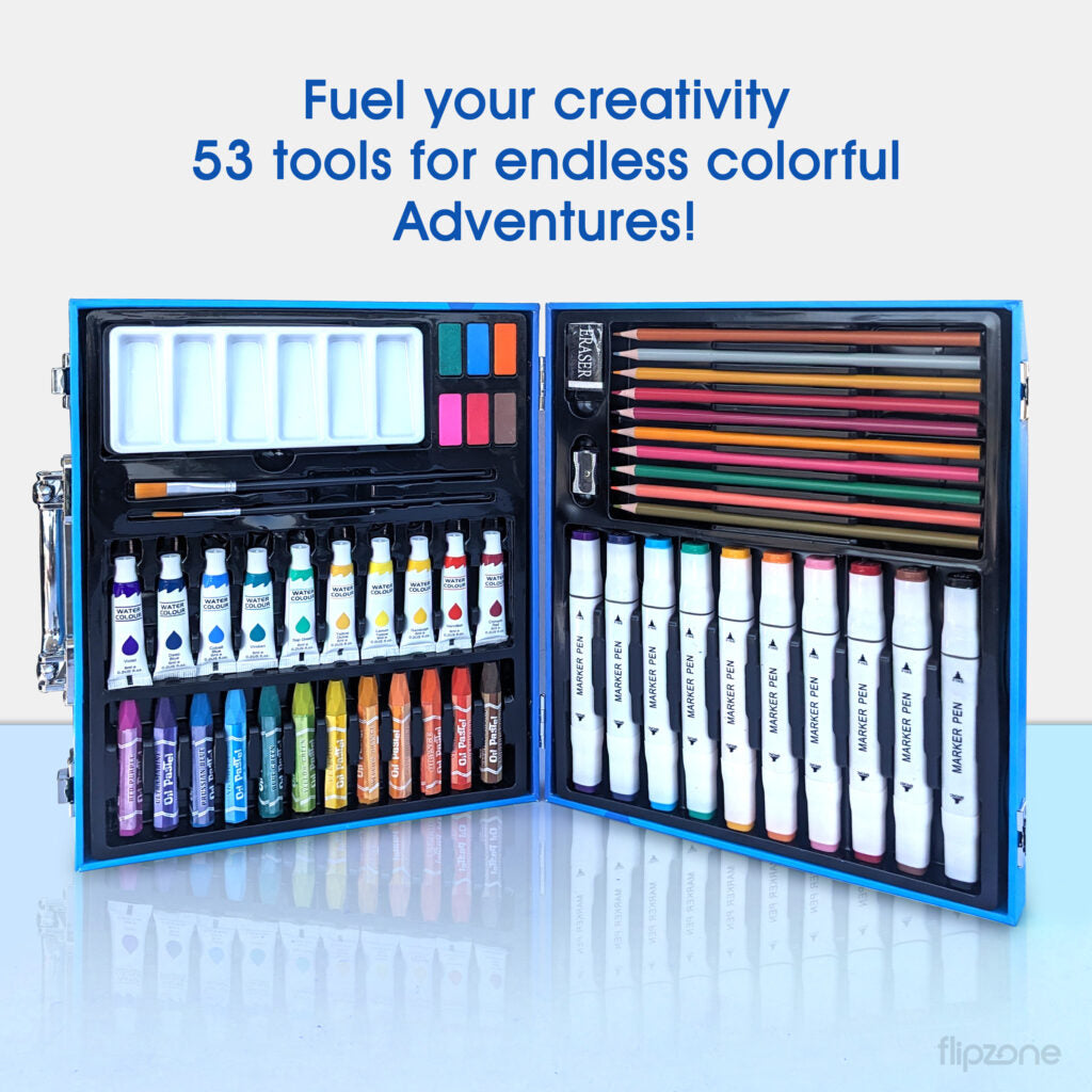53 pieces brief case art set