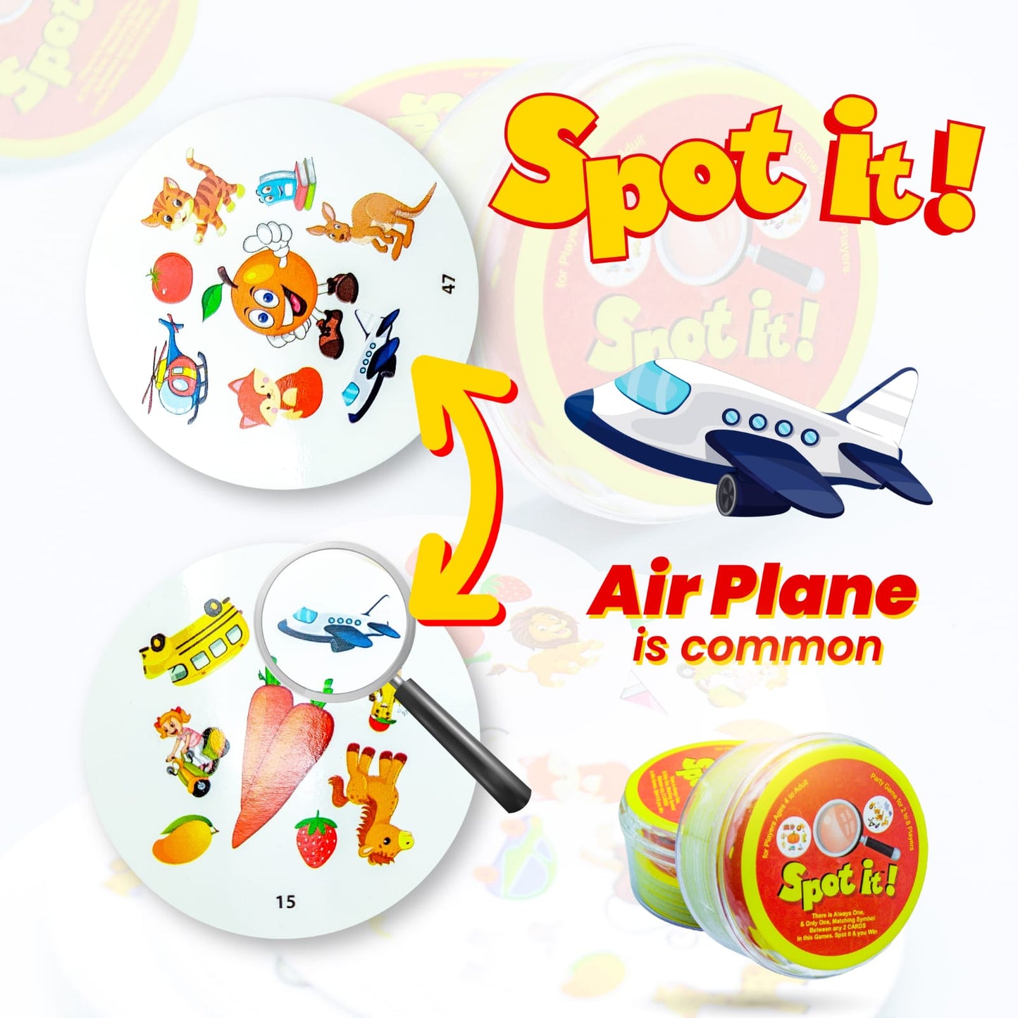Spot It English Board Game Parent-child Game Intellectual Development Multiplayer Party Puzzle Game