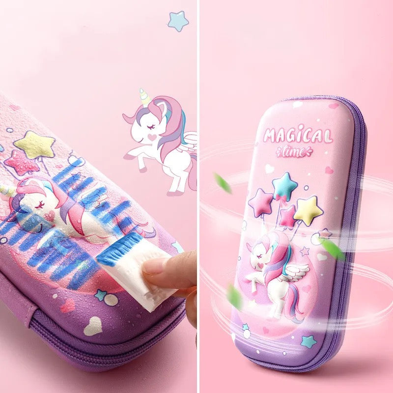 Pencil Case Kawaii School Pencil Cases Stationery Estuche 3D Space Pen Case Unicorn School Supplies Trousse Scolaire Pencil Box