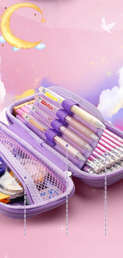 Pencil Case Kawaii School Pencil Cases Stationery Estuche 3D Space Pen Case Unicorn School Supplies Trousse Scolaire Pencil Box