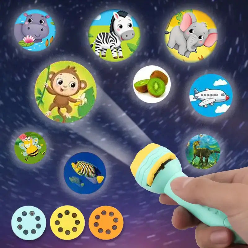 Mini Flashlight Slide Projector Toy For Kids