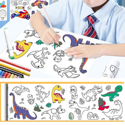 Children's Drawing Roll DIY Coloring Paper Roll Color Filling Paper Graffiti Scroll Paper-cut Kids Painting Toy Educational Toys 7ft