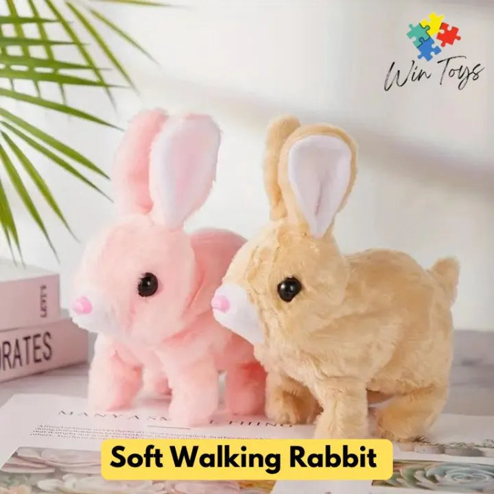 Cute Walking Bunny with Squeaky Sounds