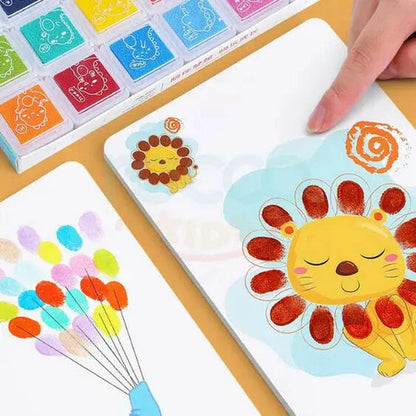 Kids Finger Painting Doodle Coloring Book