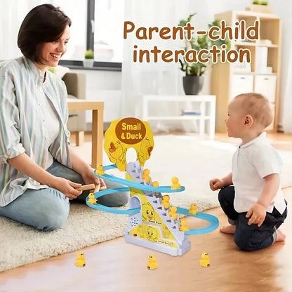 Automatic Stair-Slide Funny Duck Toy Set For Kids