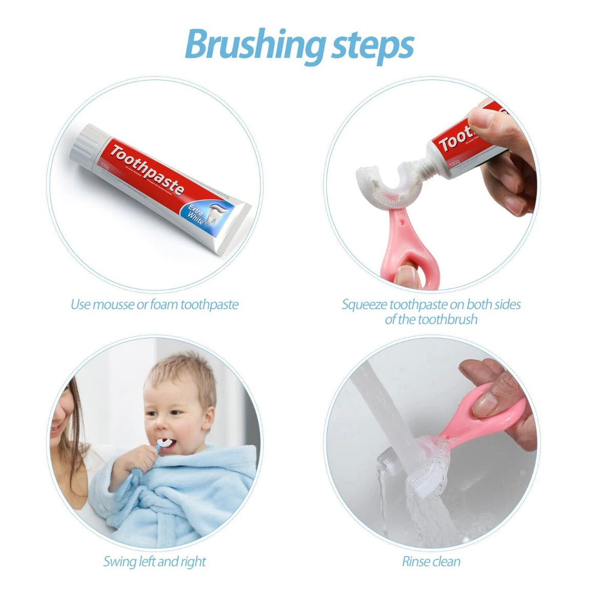 U-shaped Baby Toothbrush Children Child Teethers Baby Brush(with Box)