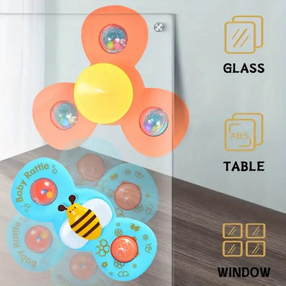 Rotating Suction Rattle Toy for babies – Set of 3