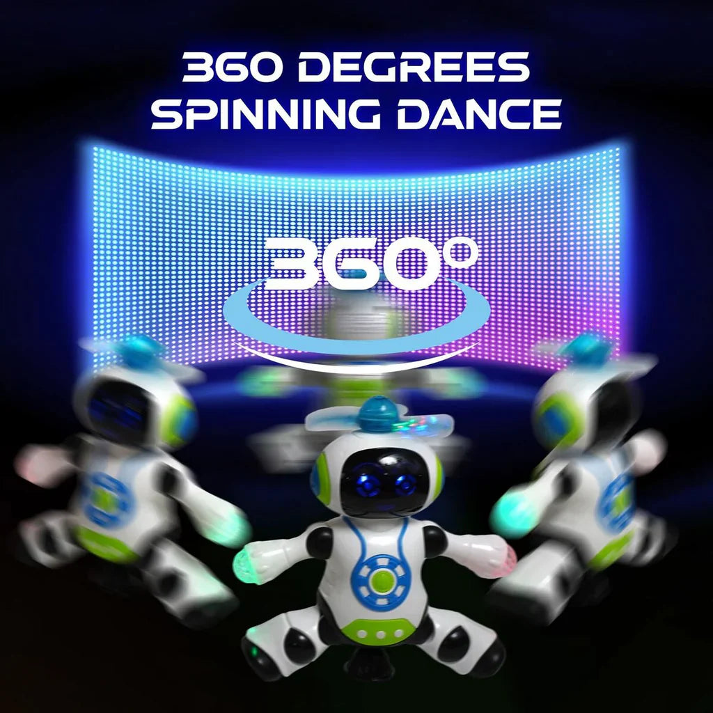 Dancing Robot with Flashing Lights, Music, and Movable Arms and Legs