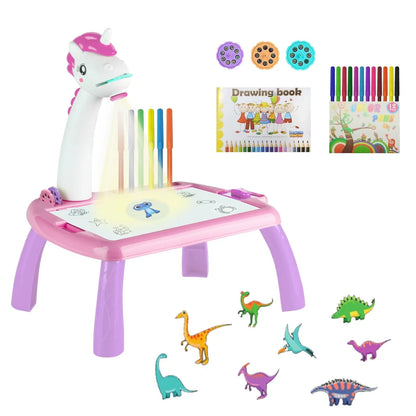 Unicorn Drawing Projector Table Set for Kids
