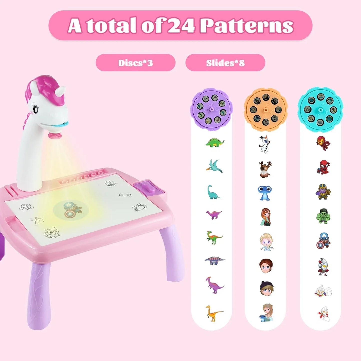 Unicorn Drawing Projector Table Set for Kids