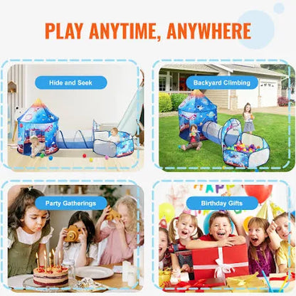 3 in 1 Tunnel Tent House For Kids