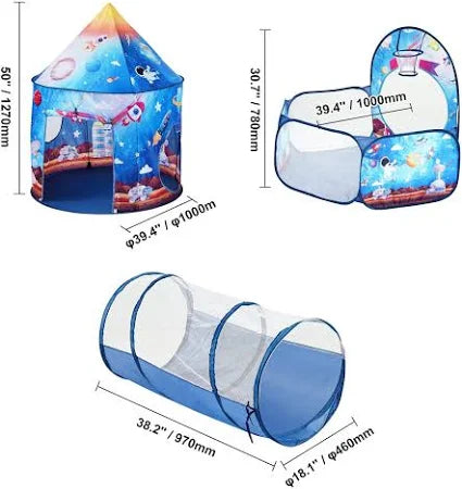 3 in 1 Tunnel Tent House For Kids